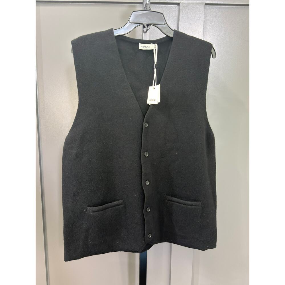 NWT SIMKHAI Rhys Wool & Cashmere-Blend Vest, M, $375 MSRP